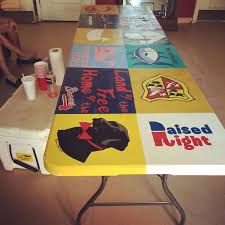 Painting Your Favorite Fraternity A Beer Pong Table Tsm Beer Pong Tables Beer Pong Table Painted Beer Pong Table Designs