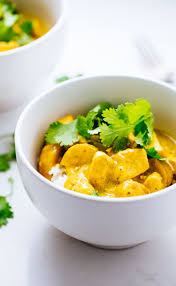 thai yellow chicken curry with potatoes