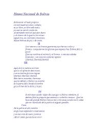 A imrimir ara #ue fuera distribuido. Himno Nacional De Bolivia