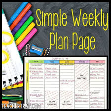 A Free Editable Planning Page And Tips For Organizing Your Teacher Week Teacher Planning Pages Teacher Planning Teacher Time Management