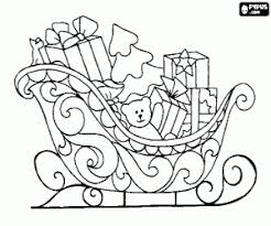 Download this adorable dog printable to delight your child. Plenty Of Gifts In A Christmas Sled Coloring Page Printable Game
