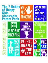 Bought it for my kids after reading the 7 habits. The 7 Habits Of Happy Kids Printable Classroom Posters 7 Habits Printable Classroom Posters Classroom Posters