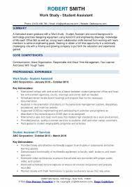 Student Assistant Resume Samples Qwikresume