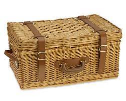 Summer picnic concept for web banners, web sites, menu, infographics. Wicker Picnic Basket Williams Sonoma
