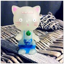 Chat Figurine Phosphorescente Vintage Luciole No Glo Friends Luminou Luminescent Jouet Vintage Figurines