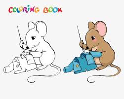 Mysh Shit Odezhdu Cvet Napolneniya Risovat Mouse Illustration Sewing Clipart Pattern Illustration