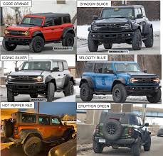 Poll Which Bronco Raptor Color Is Your Favorite All The Bronco Raptor Colors Spotted So Far Bronco6g 2021 Ford Bronco Bronco Raptor Forum News Blog Owners Community