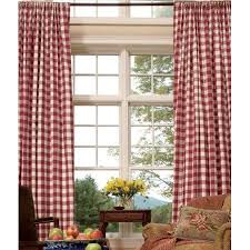 Rod pocket lace curtains updates the look of your window in an instant. Checkered Panel Drape Gingham Buffalo Polyester Picnic Checker Window Curtain Color Red And White S Buffalo Check Curtains Check Curtains Country Curtains