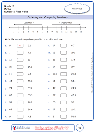 ordering comparing decimals worksheets www grade1to6 com