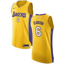 Jordan clarkson repping kobe's no. Men S Los Angeles Lakers Jordan Clarkson Authentic Gold Icon Edition Nike Jersey