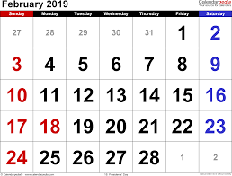 February 2019 Calendar August Calendar Monthly Calendar Template November Calendar