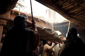 Image result for images paralyzed man roof jesus