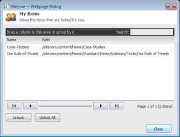 To display a list of all pages you currently have locked, click review, then click my items. 2