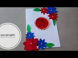 Happy new year card 2021 making ideas: How To Make An Easy Happy New Year Card 2019 Handmade Card For Birthday Anniversary Quicky Crafts Cards Handmade Easy Greeting Cards Greeting Cards Handmade