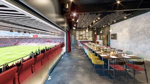 The new saints fc play at park hall stadium, near oswestry in shropshire. The Saints Unveil New Premium And Event Space Sports Venue Business Svb