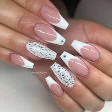 Rock the freshest nails in the hottest coffin shape. 20 Luxury Coffin French Tips Nail Designs Top Fashion News
