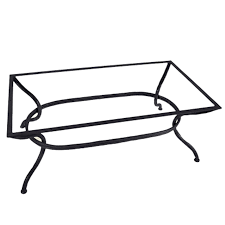 It also features 2 thick tops and woven rawhide shelving. Woodland Iron Coffee Table Base Only Use Your Own Table Top