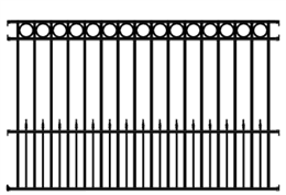 Sonoma Wrought Iron Fence Panel 4 Rail Sonoma Deluxe Fence Panel Sonoma Wrought Iron Railings Wrought Iron Fences Iron Fence Panels Wrought Iron Fence Panels