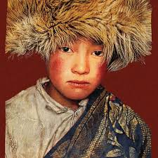 Gobelin Tibetan Boy blue Thomas Albrecht