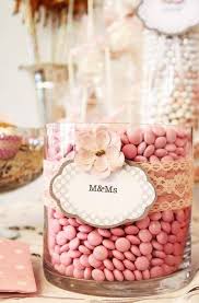 What A Pretty Way To Display Your Pink M M S Chic Baby Shower Baby Shower Centerpieces Vintage Baby Shower