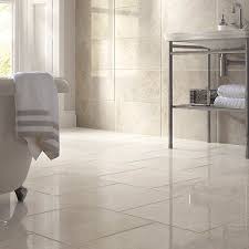 Wickes Nevada Light Cream Gloss Marble Effect Ceramic Wall Floor Tile 450x450mm Wickes Co Uk Bathroom Flooring Grey Bathroom Floor Bathroom Floor Tiles
