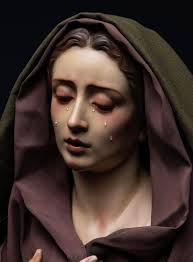 Oh Madre Dolorosa ! por tus lágrimas, por la corona de espinas, por los  clavos que llevas en tus manos, por las espadas del dolor con que nuestros  pecados traspasaron tu corazón;