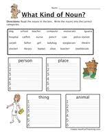 Nouns Worksheets Have Fun Teaching Parts Of Speech Worksheets Nouns Worksheet Have Fun Teaching