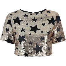 Black And Gold Crop Top Black And Gold Star Embellished Crop Top 115 Liked On Polyvore Featuring Tops Gold Holi Embellished Crop Top Black And Gold Shirt Sequin Embellished Top