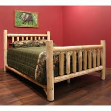 Space saver cedar log bed. Cedar Wood Log Style Bed Frames And Futon Frames