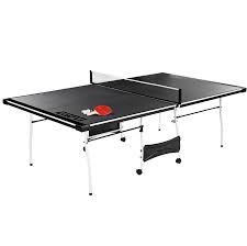 Espn Mid Size 15mm 4 Piece Indoor Table Tennis Table Accessories Included Black Walmart Com Table Tennis Ping Pong Table Espn