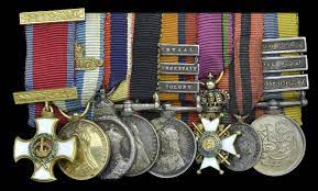 The Mounted Group Of Eight Miniature Dress Medals Worn By Major His Serene Highness Prince Francis Of Teck G C V O 1st British Medals Military Medals Medals