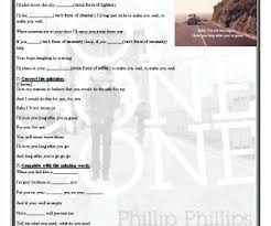 Song Worksheet Gone Gone Gone By Phillip Phillips