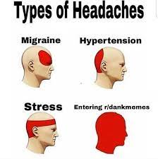 While many people may think that every severe headache is a migraine, this label is actually reserved for headaches that meet specific criteria.; Types Of Headaches Know Your Meme