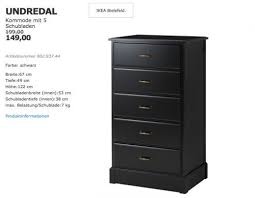 Ikea Undredal Kommode Mit 5 Schubladen Ikea Kommode Schubladen