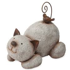 Wind Weather Cat With Bird Statue Reviews Wayfair Bird Sculpture Bird Statues Rock Sculpture