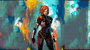 Gaming Wallpapers Collection Album On Imgur Hd Wallpaper Mass Effect Woman Painting