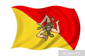 Wenn man die banner, um die aufmerksamkeit auf alle details. Aufkleber Sizilien Flagge Pixers Wir Leben Um Zu Verandern