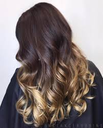 Dark brown to blonde ombre. Confettisystem