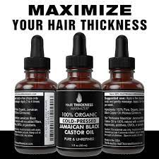 Is castor oil the secret to hair growth? 100 Organic Cold Pressed Jamaican Black Castor Oil 1fl Oz By Hair Thickness Maximizer Pure Unrefined Oils For Thickening Hair Eyelashes Eyebrows Avoid Hair Loss Thinning Hair For Men And Women
