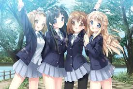 For all kinds of moe art. Anime Girls School Group Wallpapers Wallpaper Cave