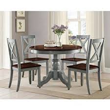 Amazon Com 42 Round Table Top Easily Accommodates Seating For 4 Multi Step Blue Tables Round Dining Room Blue Kitchen Tables Dining Table