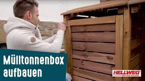 Wir bauen sie als 1er, 2er, 3er und 4er mülltonnenboxen aus wetterfester heimischer douglasie und edelstahl. Mulltonnenverkleidung Aufbauen Schritt Fur Schritt Anleitung Youtube