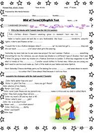 We understand the need of worksheets for students to work and practise. Mid Term 2 7th Grade Test English Esl Worksheets For Distance Learning And Physical Classrooms