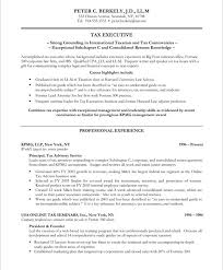 tax executive free resume samples