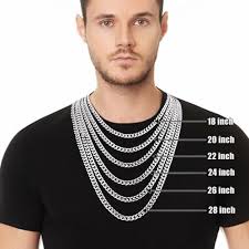 Fiusem 5mm Silver Tone Cuban Link Chain for Men, Mens Chain Necklaces,  Stainless Steel Chain Necklaces for Men Women and Boys, Mens Necklace 28  Inch : ...