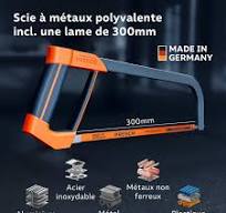 Presch Metaalzaag 300 mm, met bi-metalen zaagblad voor nauwkeurig zagen,  90° rotatie van het zaagblad voor horizontale en verticale zagen, handgreep  ...