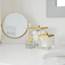 Check out our acrylic bathroom selection for the very best in unique or custom, handmade pieces from our bathroom décor shops. Acrylic And Gold Bathroom Canisters Design Ideas