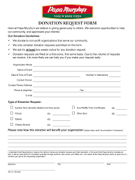 Conclusion • new product line is in the. Papa Murphy S Donation Request Fill Out And Sign Printable Pdf Template Signnow