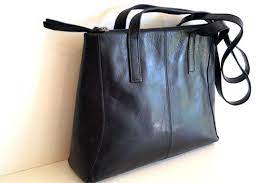 Shoulder Bag Handbag Italian Vintage By Jobis Era 1990s Dark Etsy Natural Leather Bag Shoulder Bag Bags