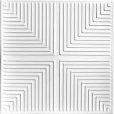 A La Maison Ceilings Pyramid Illusion 1 6 Ft X 1 6 Ft Glue Up Plastic Ceiling Tile In Plain White 21 6 Sq Ft Case Styrofoam Ceiling Tiles Plastic Ceiling Tiles Ceiling Tiles
